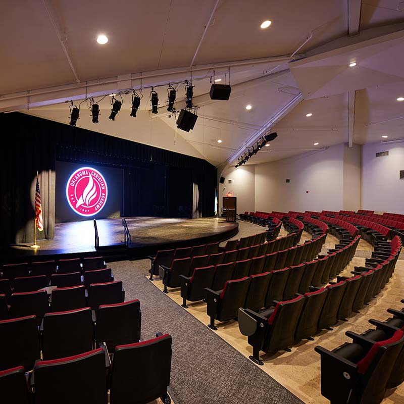 Auditorium interior designed through architecture projects and strategic designs
