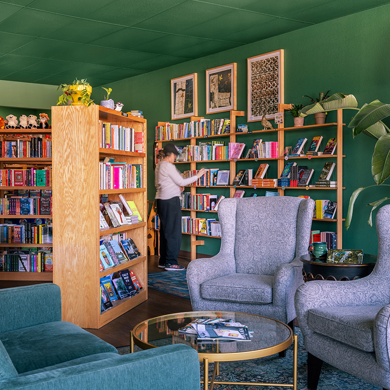 Retail bookstore interior reflecting architecture projects and strategic designs