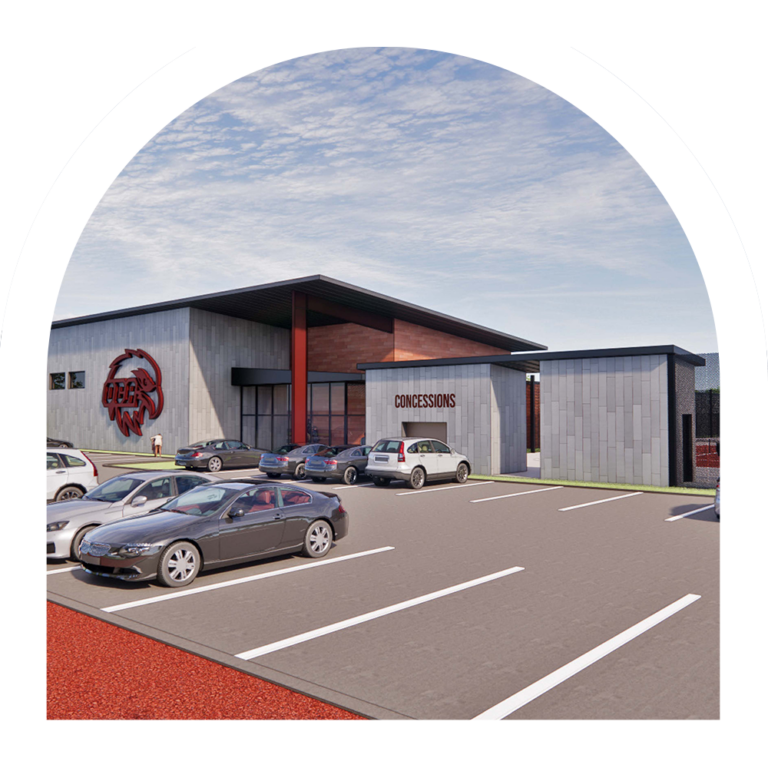 Oklahoma Christian Academy Sports Complex showcasing commercial architecture and interior design solutions for athletics facilities